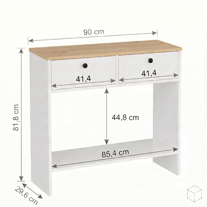 Hanah Home Aparador Modera Roble Zafiro y Blanco